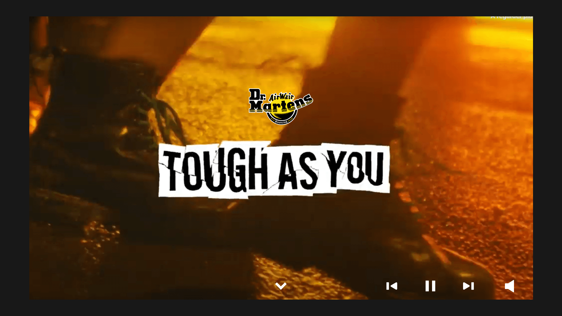 Dr Martens refonte accueil vidéo Tough As You